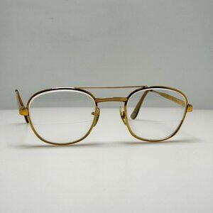 Bausch & Lomb B&L Safety 5 3/4 Gold Eye Glasses Eyeglasses Frames 52-22